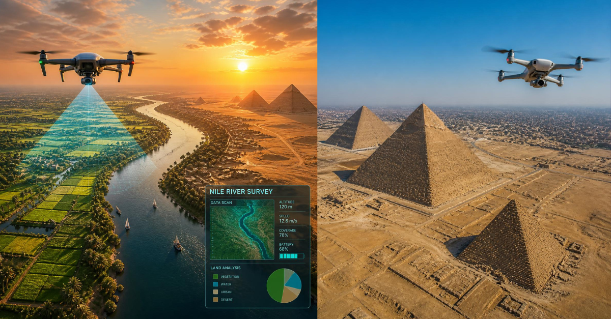 المساحة بإستخدام الطائرات بدون طيار في مصر